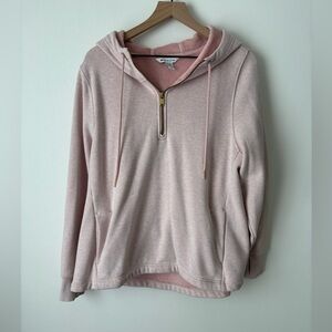 Athleta Light Pink Half-Zip Hoodie in Size XL